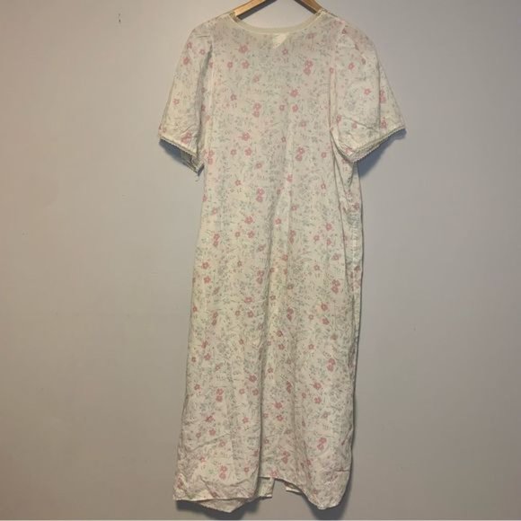 Vintage Cottagecore lace details square neckline granny sleep dress - Picture 4 of 9